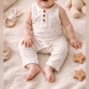 Adorable Carter’s Cream-Colored Baby Romper 🏕️